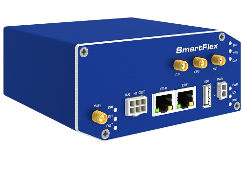 Modular LTE Router with SmartWorx Hub (2xETH, USB, 2xI/O, SD, 2xSIM, Wi-Fi, PoE PD, SL)